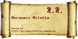 Moravecz Miletta névjegykártya